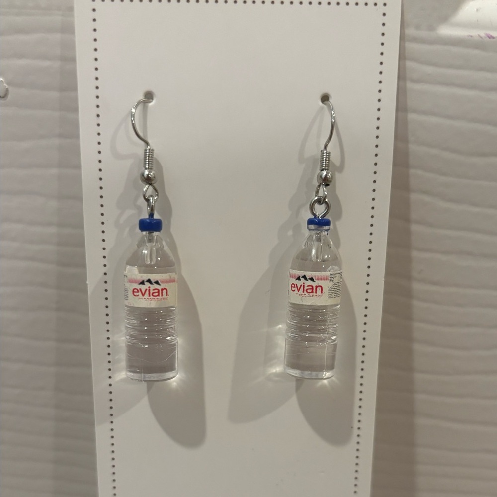 Evian Water Bottle Earrings